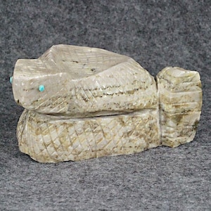 Rattlesnake Zuni Fetish Carving - Kent Banteah