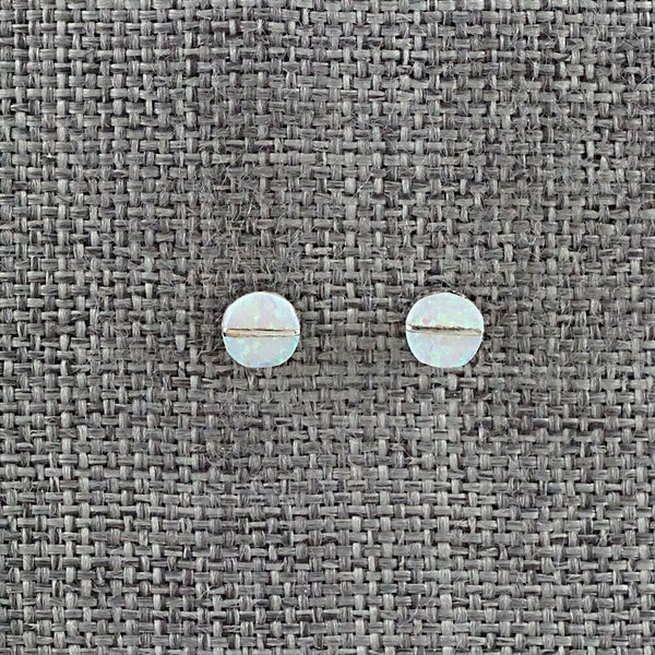 Opalite & Sterling Silver Inlay Earrings - Rowena Laweka