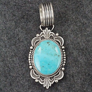Turquoise & Sterling Silver Pendant - Michael Calladitto
