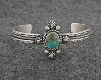 Turquoise & Sterling Silver Bracelet - Michael Calladitto