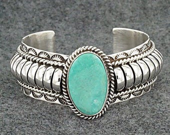 Turquoise & Sterling Silver Bracelet - Thomas Charley