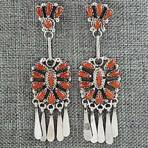 Coral & Sterling Silver Earrings - Alvarina Othole