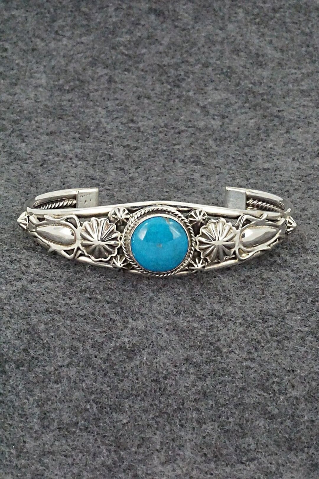 Turquoise Sterling Silver Bracelet Raymond Delgarito Etsy Canada