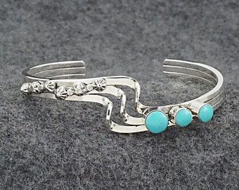 Turquoise & Sterling Silver Bracelet - Daniel Dakai