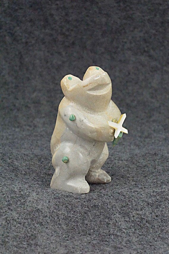 Frog With Dragonfly Zuni Fetish Carving - Enrike Leekya - Etsy