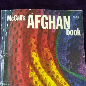 McCall&#39;s Afghan Book vintage patterns from 1973