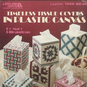 Ulotka Timeless Tissue Cover z płótna plastikowego Leisure Arts Craft 1259