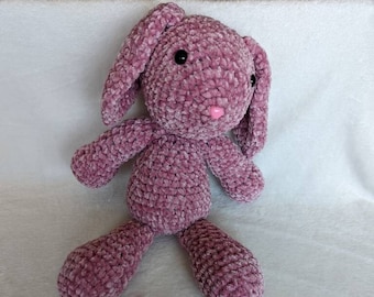 Velvet Pink Bunny Plushie