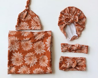 burnt orange swaddle