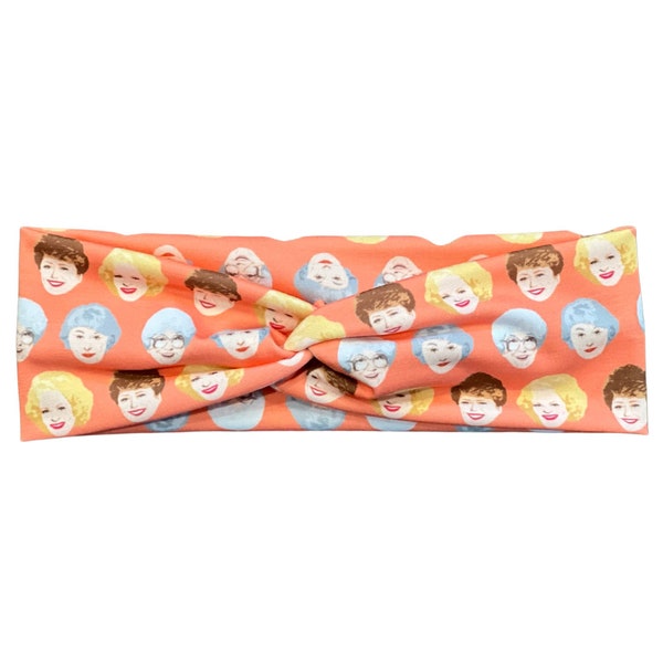 Golden Girls TV Show Adult Headband / Knotted Headband / Topknot Accessory / Scrunchie / Face Mask