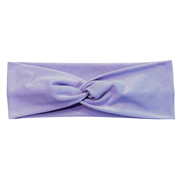 Lilac Solid Double-brush poly adult headband hard headband scrunchie knot accessory