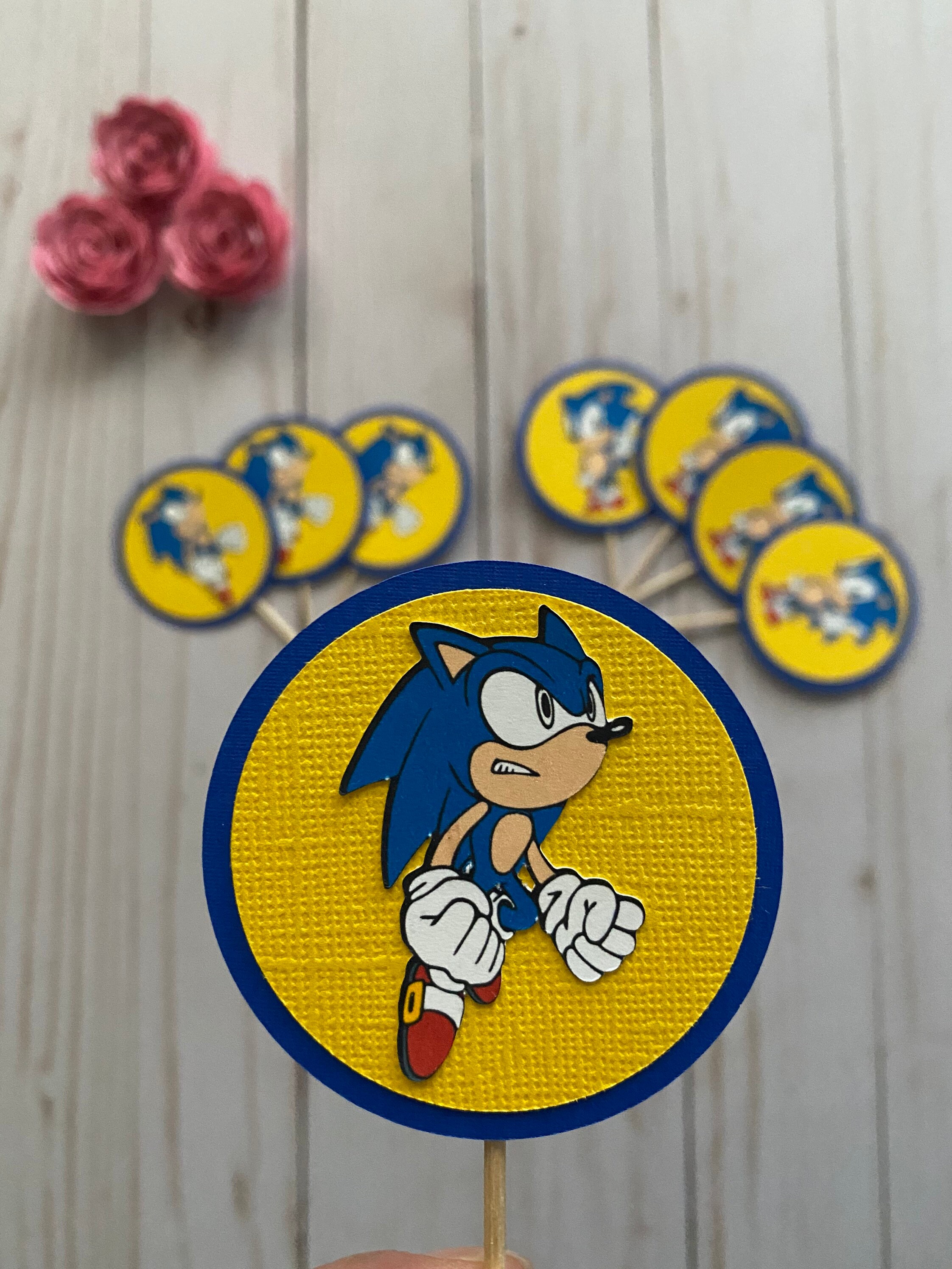 Sonic Cupcake Toppers