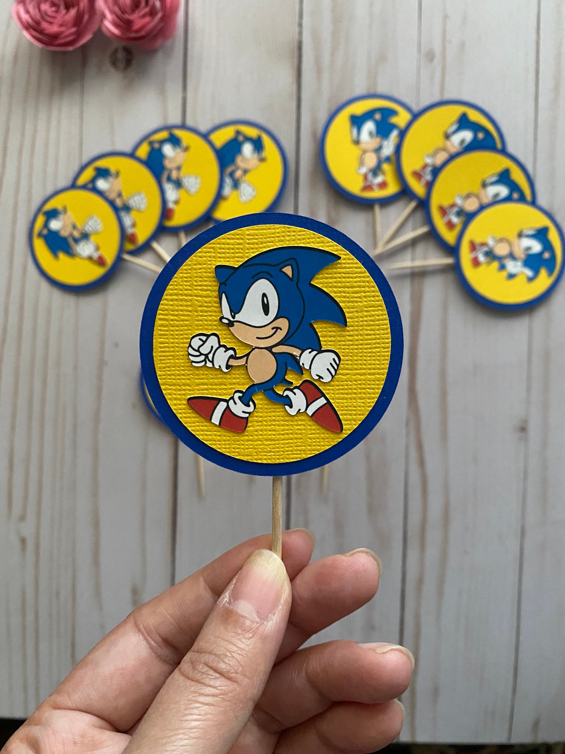 Sonic Cupcake Toppers Sonic The Hedgehog Cupcake Topper | Etsy