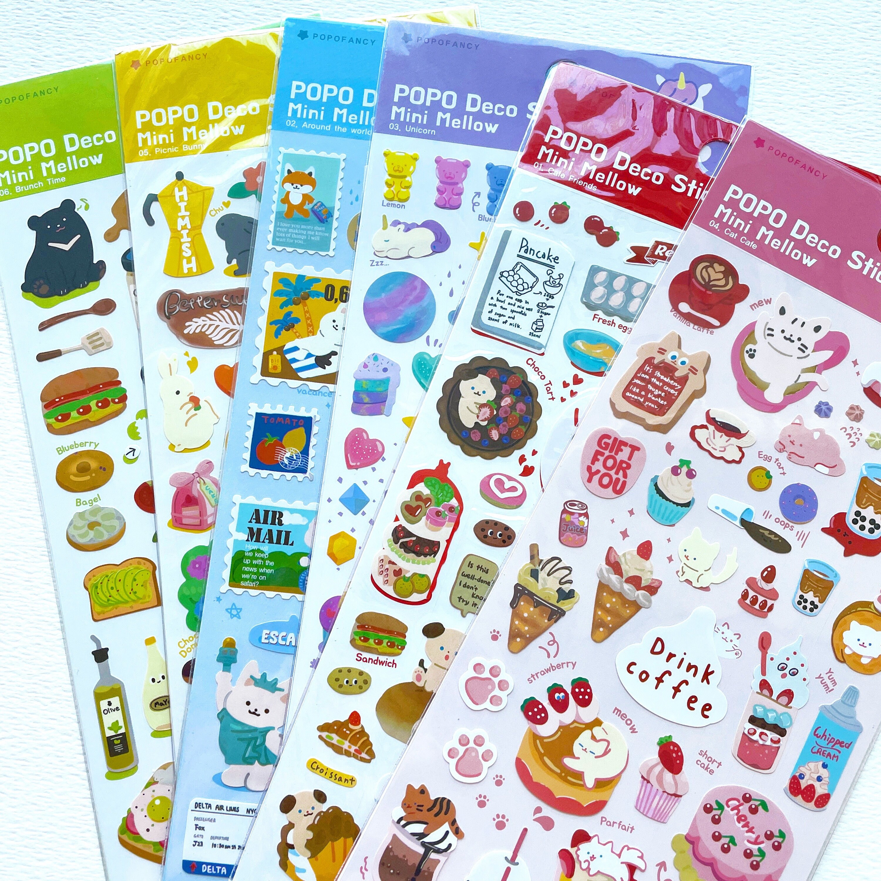 cute korean stickers korean food kawaii cafe stickers cute etsy