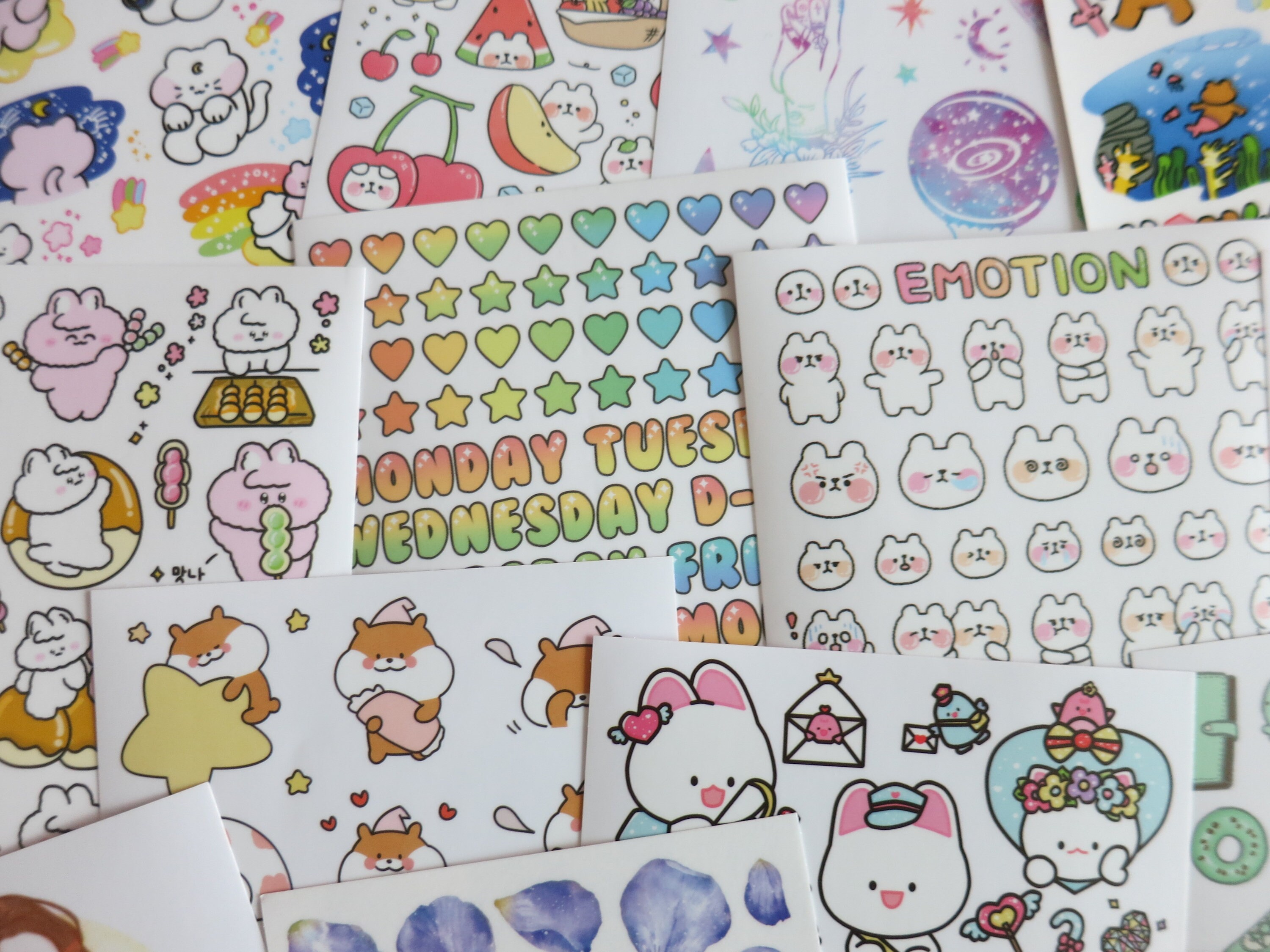 korean sticker random 10 sheet set 10 sheets random cute etsy