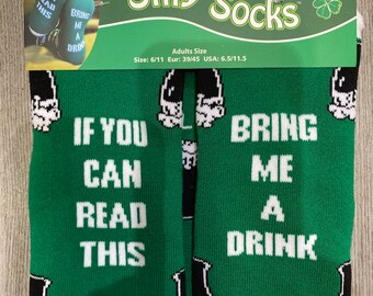 Guinness Shamrock Novelty Socks – Funny Socks for Him or Her