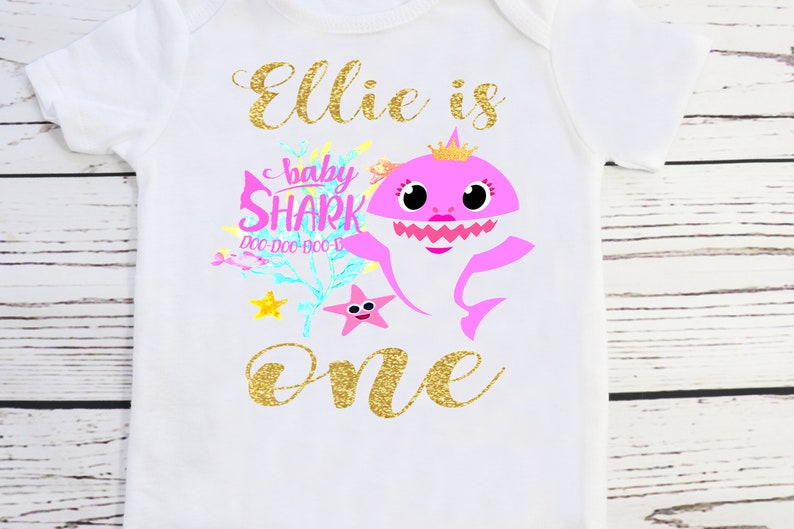 shark baby girl birthday outfit shark First Birthday girl outfit shark baby tutu girl outfit shark birthday Shirt shark girl dress