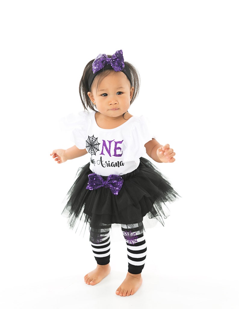 Girl 1st Halloween birthday Outfit First Halloween birthday Costume Personalized birthday Halloween outfit Baby girl Halloween birthday top