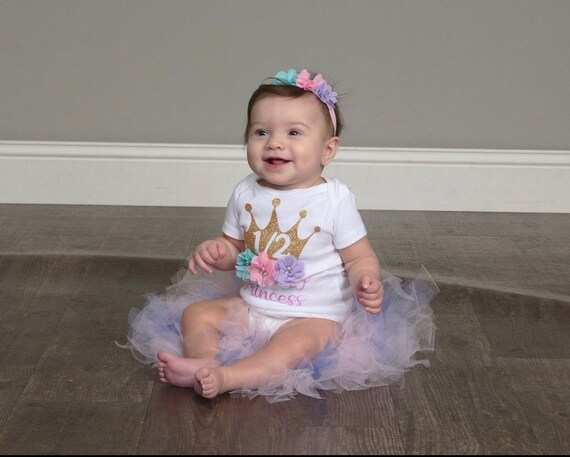 Half Birthday Tutu Tutu Outfit Half Birthday Girl 6 Month Birthday 6 Month Birthday Outfit Cupcake Tutu Set Half Birthday Outfit