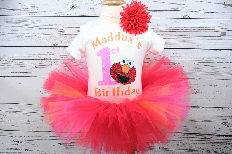 elmo 1st birthday shirt girl