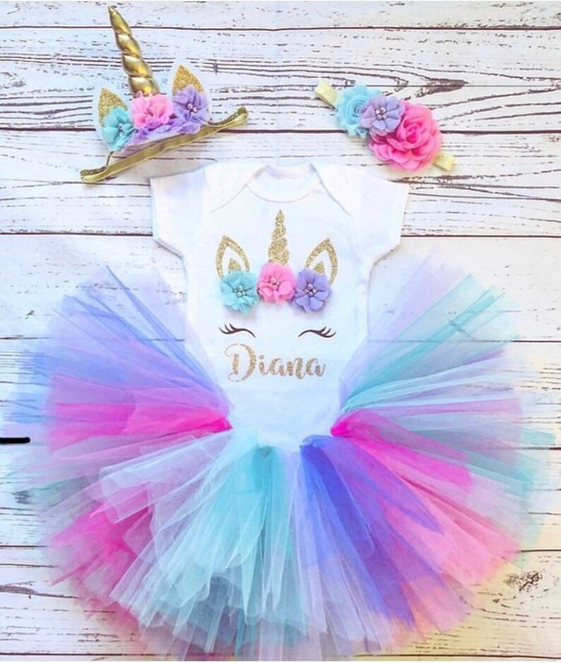 baby girl unicorn birthday outfit