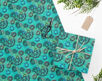 Bike gear wrapping paper