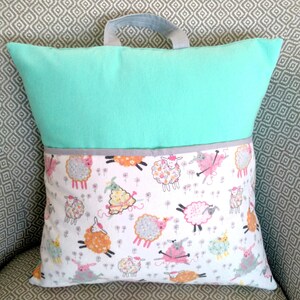 Knitting Sheep Book Pillow Cover: Portable Reading Pillow Case