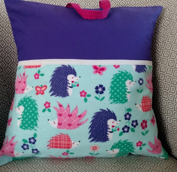 Hedgehogs Book Pillow Cover: Kids Reading Pillow Case Tote