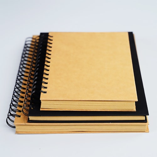 Notebook Kraft Brown Paper Blank Journal Scrapbook -