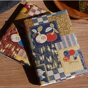 Cuaderno de notas A6 A5 con diseño de flores bordadas, hecho a mano, portátil, con relleno floral, regalo personalizado para ella Z6811