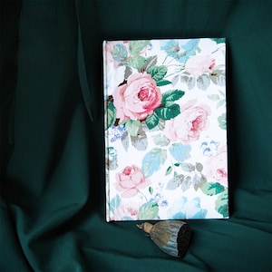 Flower notebook Writing journal A5 hardcover Personalized journals for women