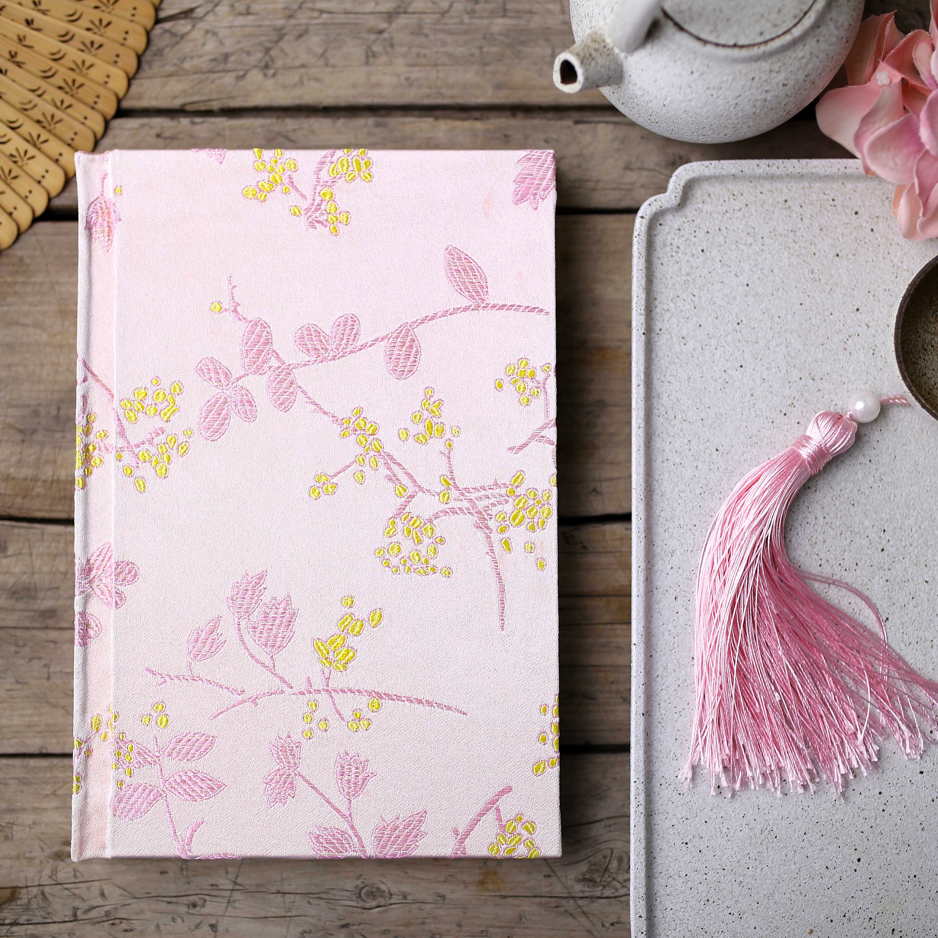 pink travel journal notebook