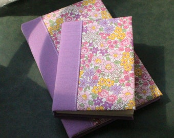 Flower A5 A6 notebook lined grid blank fabric journal unique handmade diary, graduation birthday gift B501
