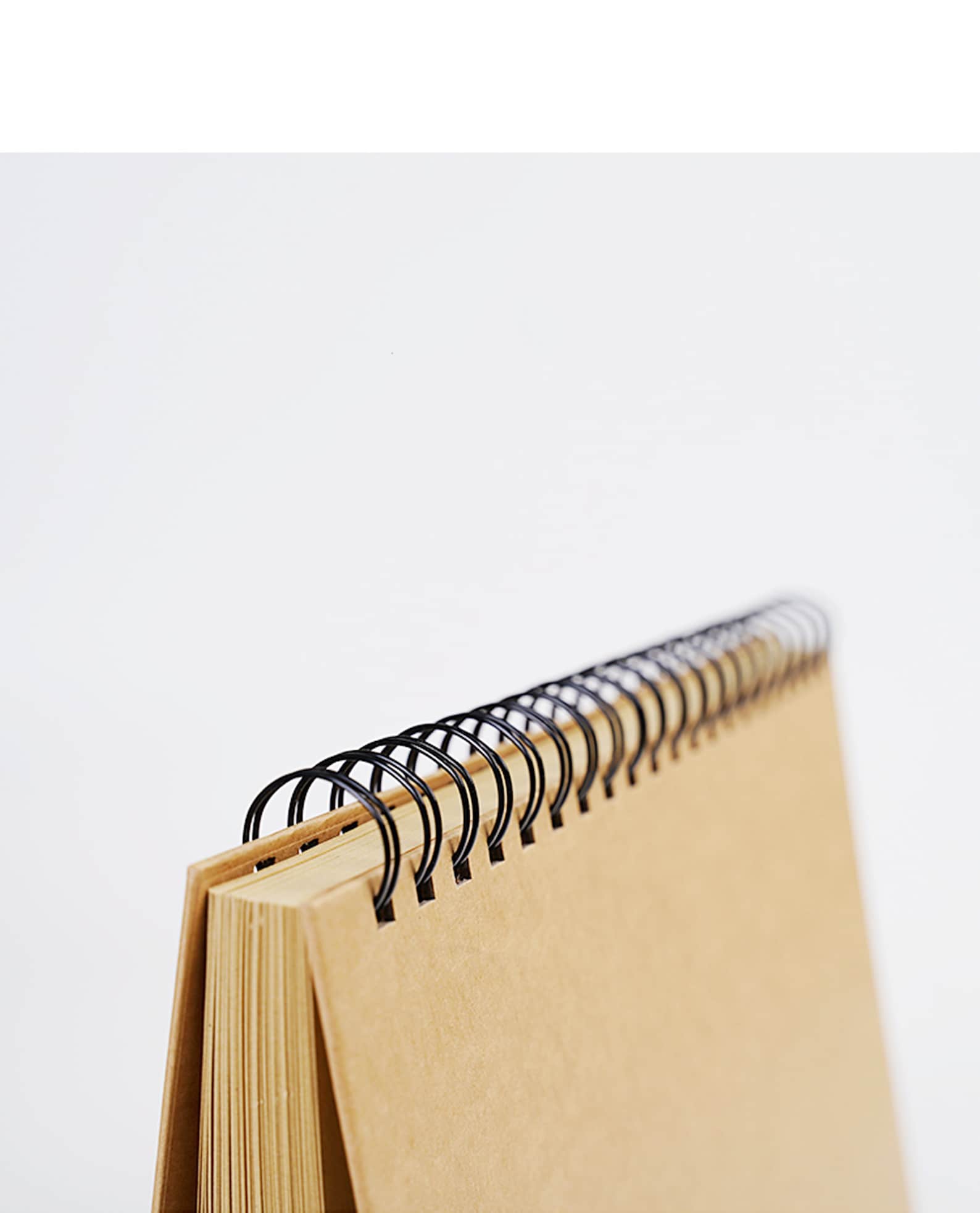 Spiral Notebook Kraft Brown Paper Blank Journal Scrapbook Sketchbook A5