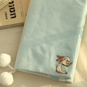 Coelho pasta anéis diário personalizado capa de pano planejador agenda inserções recarregáveis (a5/a6) orçamento pasta presentes personalizados cc488