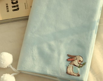 Rabbit Binder Rings Journal custom  Cloth Cover Planner Agenda Refillable Inserts (A5/A6) Budget Binder personalized gifts CC488