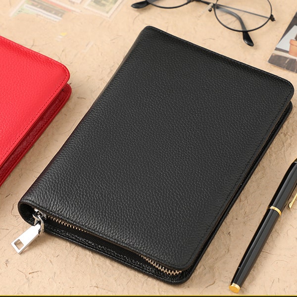 A6 Zip-Around Wallets Budget Binder  Leather Cash Envelope System Budgeting Tools personalized gift CC462