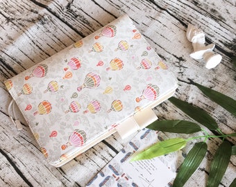 Hobonichi-Style Hot air balloon Fabric book Cover 2023 Planner Journal Refillable Notebook Cousin Size A6/A5 CC250