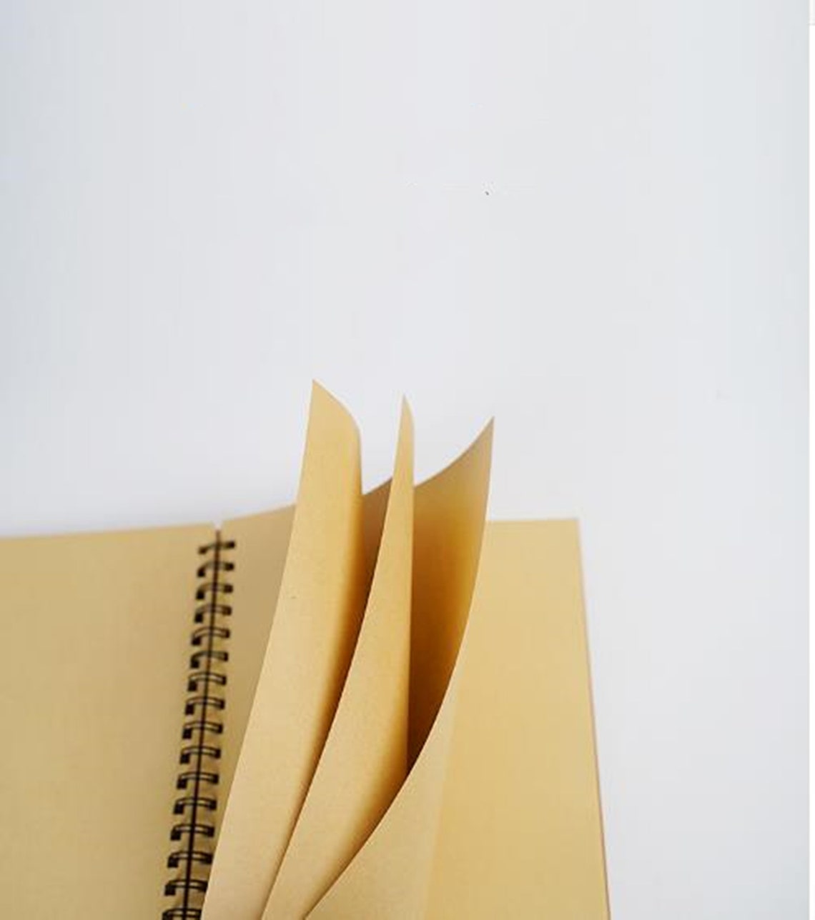 Spiral notebook Kraft Brown Paper Blank Journal Scrapbook Etsy