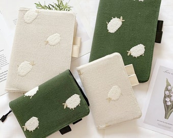 Sheep hobonichi journal planner cover A5 a6 2023 embroidery notebook cover CC314