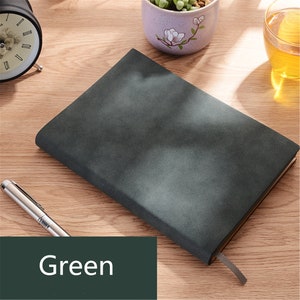 Vintage Vegan Leather Journal A6 A5 B5 B4 notebook personalized gifts Green