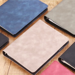 Vintage Vegan Leather Binder Rings Cover Planner Journal Agenda Refillable Inserts A5 B5 A4 personalized gifts CC28