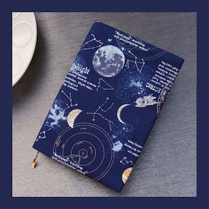 Space Binder Rings Journal  Moon Astronaut Constellation planner Agenda Refillable Inserts (A5/A6) Budget Binder CC424