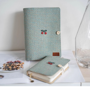 Carnet de notes brodé A6 A5 Journal de fleurs Bloc-notes portable fait main Cadeau floral personnalisé pour livre de produits laitiers rempli pour elle CC584