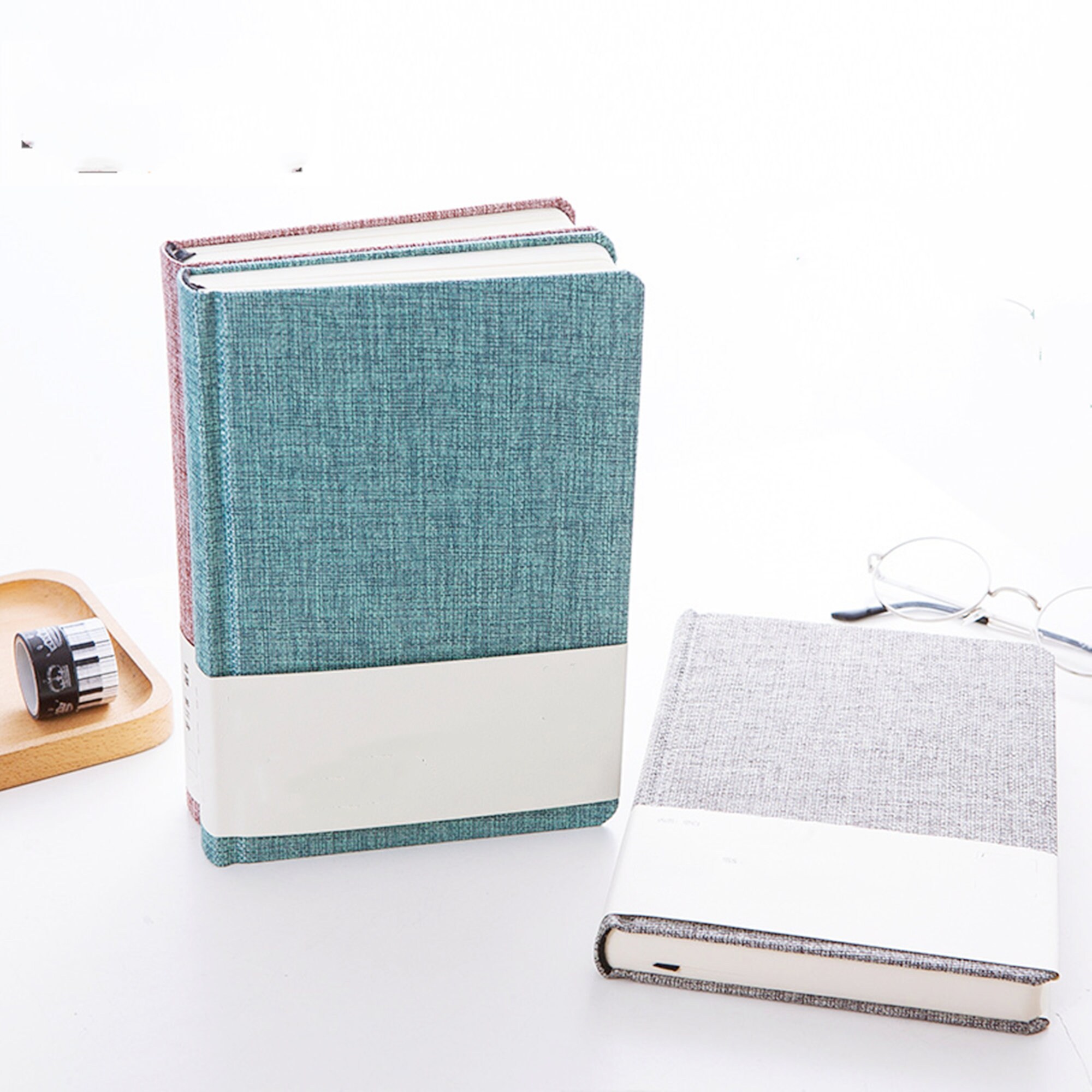 A5 A6 Linen blank notebook fabric cover journal Four color Etsy