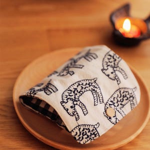Sheep coin purse card wallet business card holder cable organizer personalized pouch canvas bag CC660