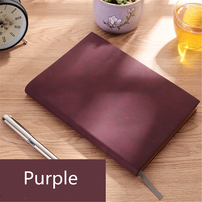 Vintage Vegan Leather Journal A6 A5 B5 B4 notebook personalized gifts Purple