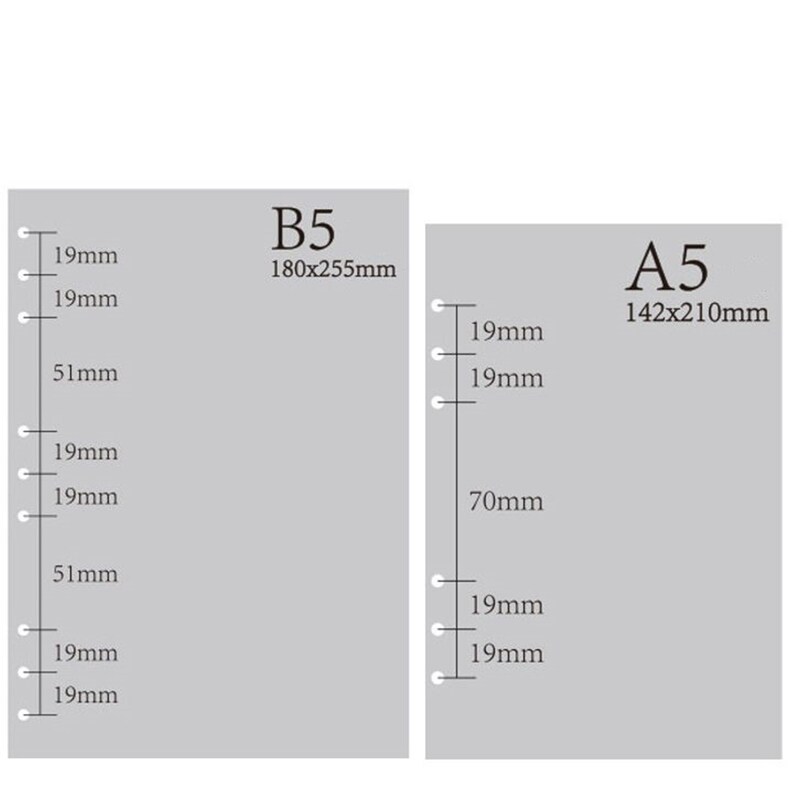 Binder Refills A5 A6 A7 B5 A4 60 Sheets Pack Journal Loose Etsy