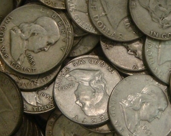 1948 - 1963 Random Silver Franklin Half Dollar 50c 90% Silver Pick As Many as you want