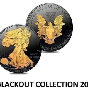 2018 Black Ruthenium/Gold Accent American 1 oz Silver Eagle Coin